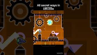 DeCode all secret waysswag routes geometrydash gd shorts [upl. by Jerrol]