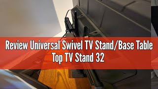 Review Hemudu Universal Swivel TV StandBase Table Top TV Stand 32 to 70 inch TVs 80 Degree Swivel [upl. by Collin705]