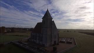 Vidéo aérienne par drone Eglise de Sacquenville dans lEure en Normandie [upl. by Bancroft]