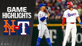 Mets vs Rangers Game Highlights 61824  MLB Highlights [upl. by Born]