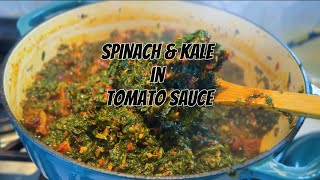 SPINACH AND KALE IN TOMATO SAUCE [upl. by Rolat998]