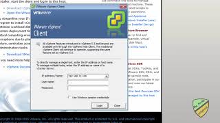 Download and Install VSphere client connected to ESXi [upl. by Yraeht]