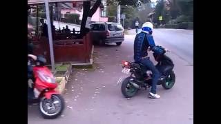 Yamaha Aerox 70 and Keeway Fact 70 sound on acceleration [upl. by Einot76]