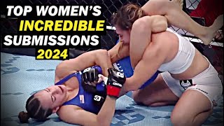 Top Womens MMA Incredible Submissions of 2024 [upl. by Woods]