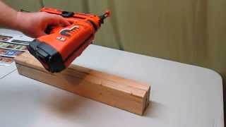 Paslode 16ga Lithium Ion Cordless Finish Nailer Loading and Firing [upl. by Sib]