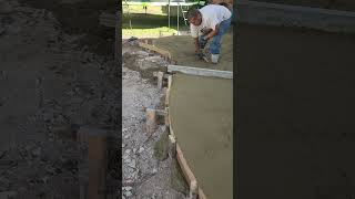 Installing New Stamped Concrete Patio in Austin Texas [upl. by Ettezoj]