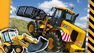 JCB Diggers On The Farm  Tractors Diggers Dump Trucks for Children [upl. by Sigfrid]