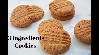 3ingredient peanut butter cookies [upl. by Nilats]