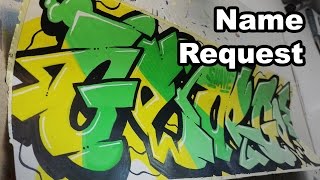 Graffiti Speedart l Speedpaint Name Request George Sticker [upl. by Tica]