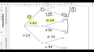 QNO4Probability Tree Diagram Mutually Exclusive amp Independent Events amp Conditional Probability [upl. by Alyek]