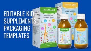 Customizable Kids Supplement Packaging Template [upl. by Ycaj789]