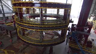 Newport News installs 400 ton unit that will revolutionize submarine construction [upl. by Aicella859]