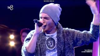 O ses Turkiye Azerbaycanli yarismaci Elnur Huseynov super ifa Sertap Erener Ask Tv8 01122014 [upl. by Zenas]