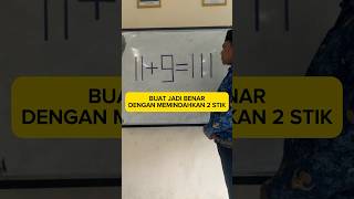 11  9  111 Buat jadi benar dengan memindahkan 2 stik [upl. by Prochoras]