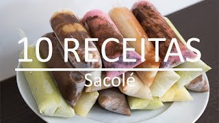 10 RECEITAS DE GELADINHO  DINDIN GOURMET CREMOSO  SACOLÉ [upl. by Cirala]