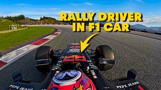 F1 Car vs Rally Driver  How fast can you go in ONLY 10 laps [upl. by Meneau]