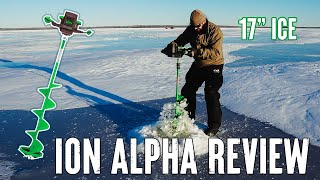 Is This The Best Ice Auger Yet Reviewing the Ion Alpha Auger [upl. by Elbas179]