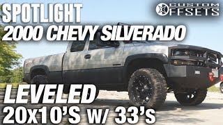 Spotlight  2000 Chevy Silverado Leveled 20x10 24s and 33s [upl. by Smallman646]