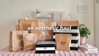 a huge haul 🍓  muji lululemon sephora nike [upl. by Toshiko]