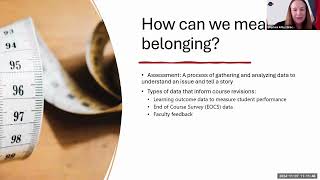 Assessing Belonging A Student Centered Approach to Course Design [upl. by Urien]