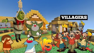 Oggy Jack Save Shinchan amp Revenge With Villagers For SHREK  Minecraft Story [upl. by Odranar]