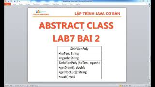 java1 abstract trong java lab7 Bai2 [upl. by Lotus]