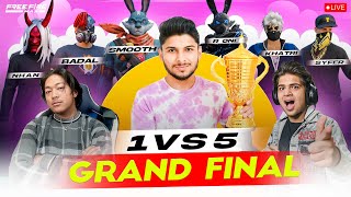 BIG ANNOUNCEMENT 😱😱  GRAND FINAL 🏆 1 vs 5 CHAMPIONSHIP 👿 nonstopgaming  free fire live [upl. by Erroll]