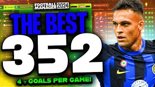 The BEST 352 FM24 Tactic 4 Goals Per Game  Football Manager 2024 [upl. by Debi959]