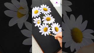 Beautiful daisies in onestroke artvideo artwork viral flowerpainting wocol [upl. by Dorene621]