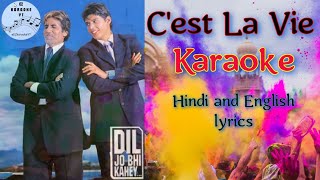 cest la vie  karaoke  dil jo bhi kahey  amitabh  hindi english lyrics  holi bollywood song [upl. by Cita]