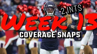 Derek Stingley Jr Week 13 All Coverage Snaps [upl. by Moll]