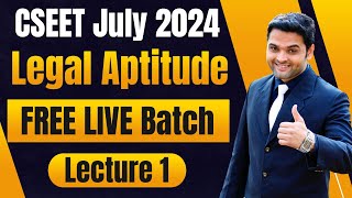 FREE CSEET Legal Aptitude Video Lectures July 2024  CSEET July 2024 Legal Aptitude Video Classes [upl. by Kristian]