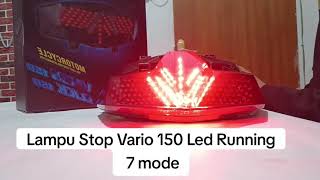 lampu stop vario 150 led running 7mode [upl. by Islean44]