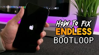 How To Fix STUCK AT APPLE ENDLESS BOOTLOOP iOS 16  15  14 iPhone amp iPad [upl. by Ahsit]