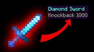 Knockback 1000 Enchantment in Vanilla Minecraft [upl. by Coyle]