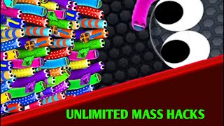 Slitherio UNLIMITED MASS HACKS  Unlimited length  Unlimited Big Unlimited score Epic GamePlay [upl. by Vaules]