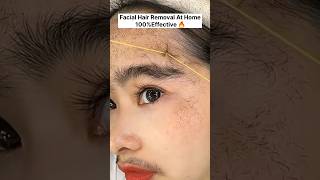 🔥Remove Facial Hair At Home Easily  Permanent Facial Hair Removal Pack  Try This Trick shorts [upl. by Tiffi]