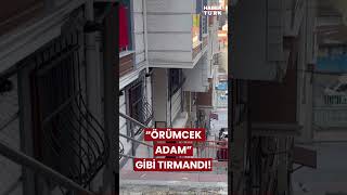 İstanbulda “Örümcek Adam” gibi otele tırmanan hırsız kamerada [upl. by Nevla]