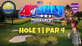 Master QR Hole 1  Par 4 EAGLE  4th of July Tournament Golf Clash Guide [upl. by Waylen]