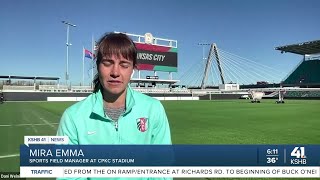 CPKC Stadium assembles allfemale grounds crew for NWSL Championship [upl. by Balac779]