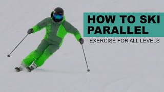 how to ski parallel basic to advanced exercise to improve your skiing [upl. by Norraa]