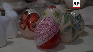 Hand crafted ceramic decorations for spring time and Easter [upl. by Atsed]