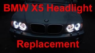 How to Replace BMW X5 Headlight Bulbs [upl. by Lucille981]