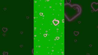 Neon Hearts Flying Green Screen [upl. by Ewald]