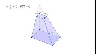 Lösen von Pyramidenstumpf Aufgaben [upl. by Toney]