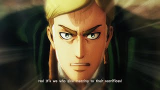 Erwins Final Speech  Attack On Titan 2 Cutscene  Season 3 Spoilers [upl. by Jerad347]