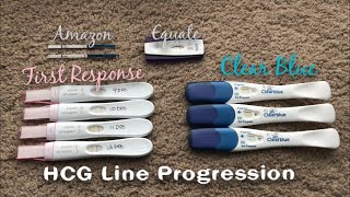 PREGNANCY TEST LINE PROGRESSION  812 DPO  FIRST RESPONSE VS CLEAR BLUE [upl. by Gilberto]