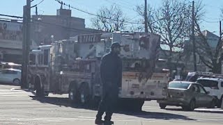 FDNY Battalion 20 And Ladder 41 Passing By On Eastchester Road In Williamsbridge The Bronx NYC [upl. by Oag577]