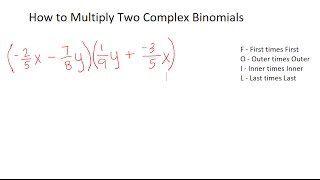 How to multiply two complex binomials with fractions [upl. by Shalna843]