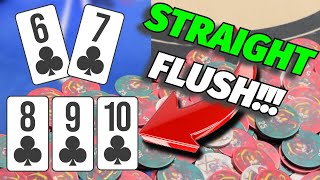 I Hit A Straight Flush And Quads In The Same Game 13 No Limit Poker Vlog 31 [upl. by Pani752]